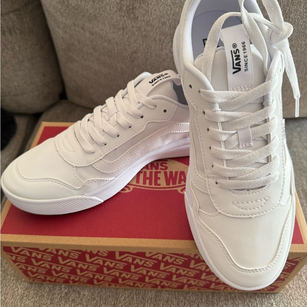 Vans Classic White Lace-Up Sneakers